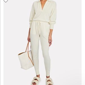 Intermix wool/cashmere ivory jumpsuit